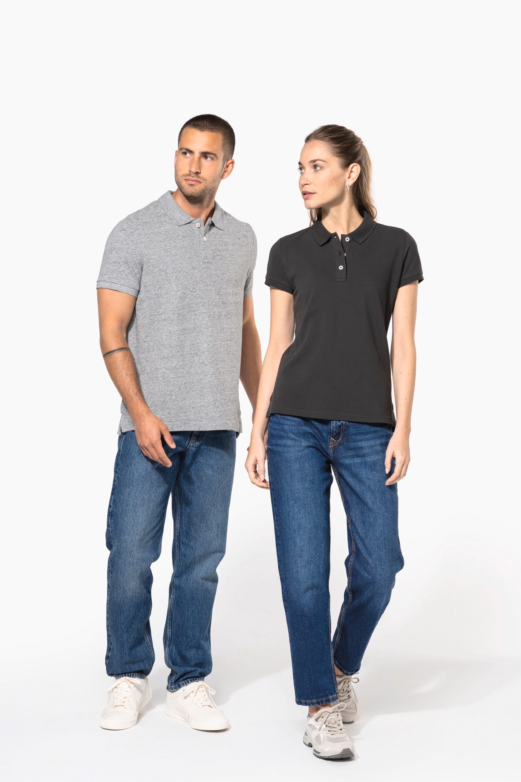 Kurzarm-Polohemd für Herren im Vintage-Stil