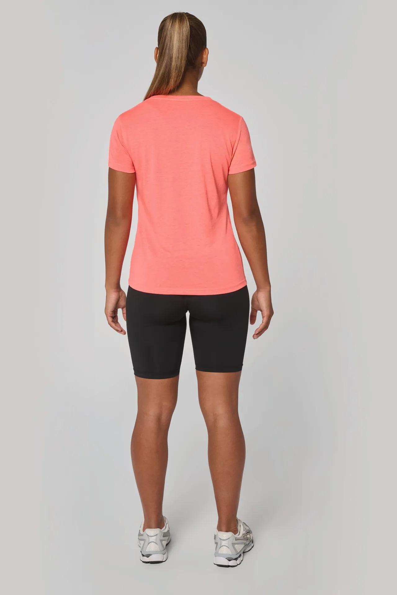 Damen-Triblend-Sportshirt mit Rundhalsausschnitt