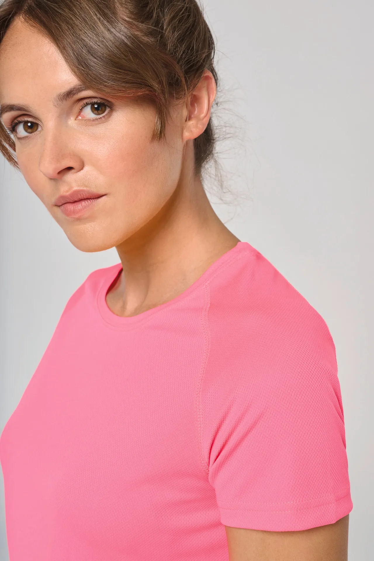 Damen Basic Sport Funktionsshirt Kurzarm