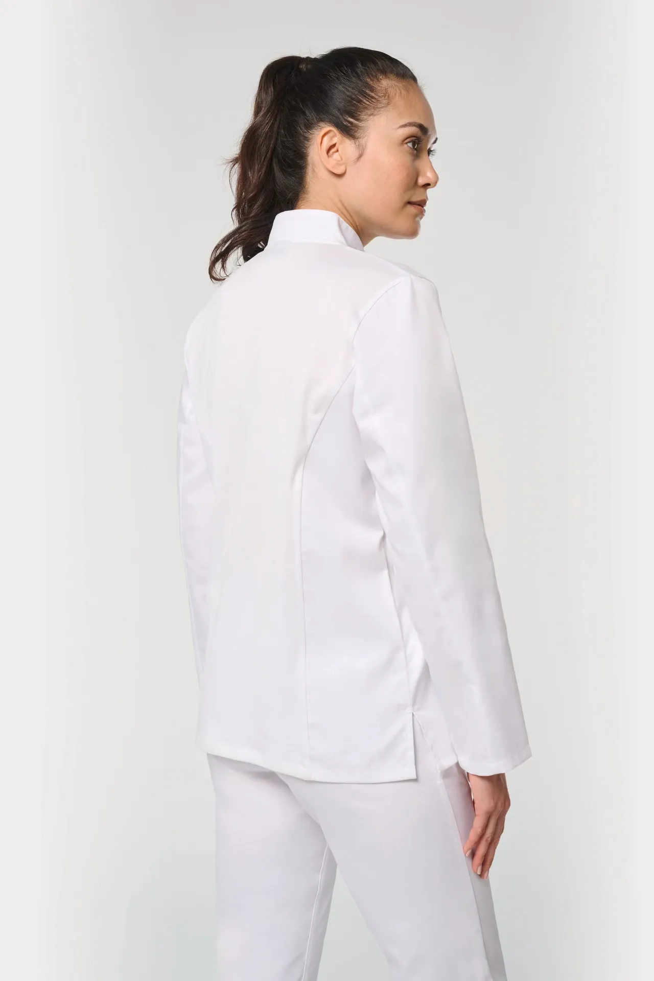 Umweltfreundliche, atmungsaktive Unisex-Kochjacke mit langen Ärmeln