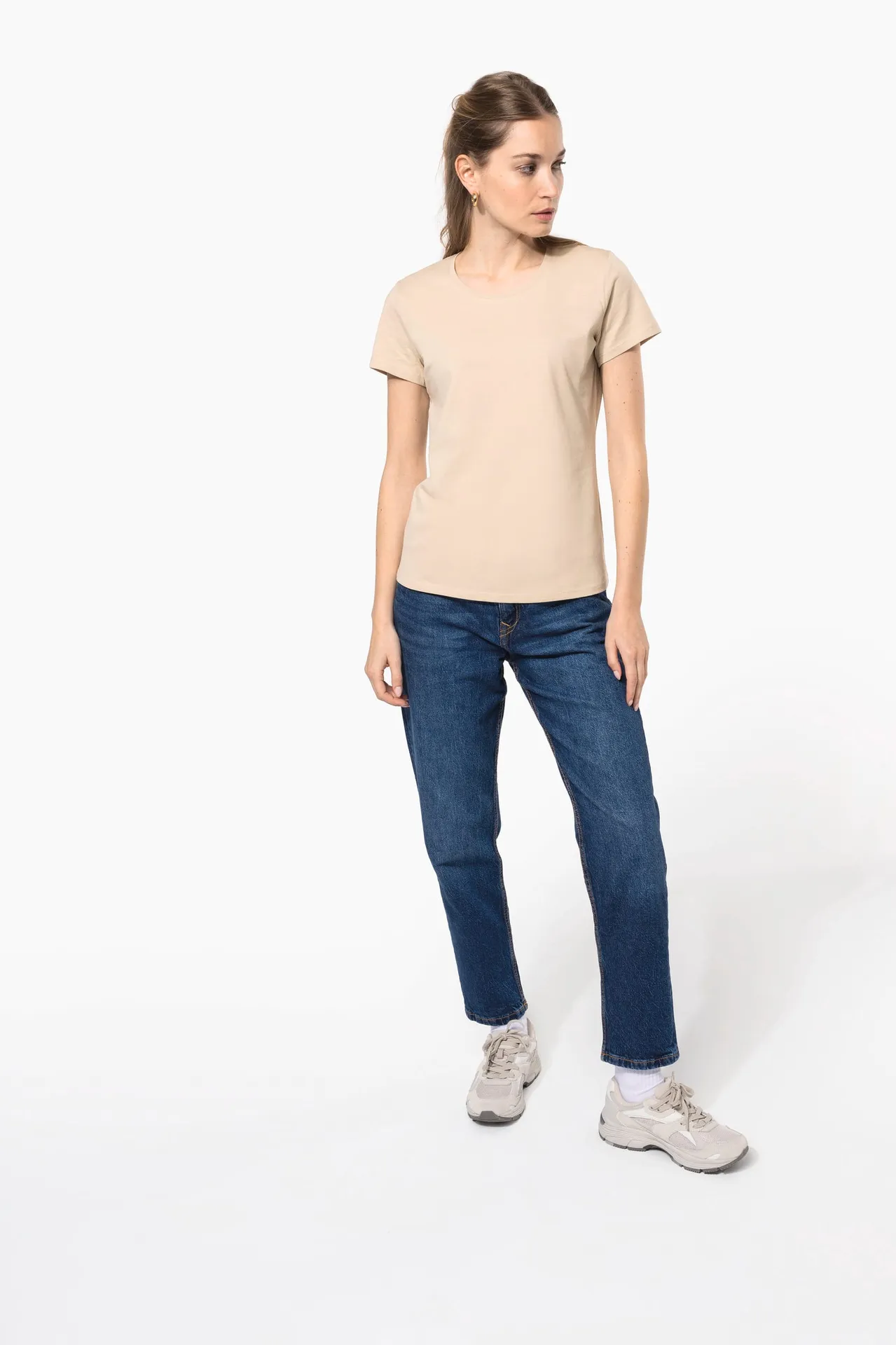 Damen-T-Shirt mit kurzen Ärmeln und Rundhalsausschnitt