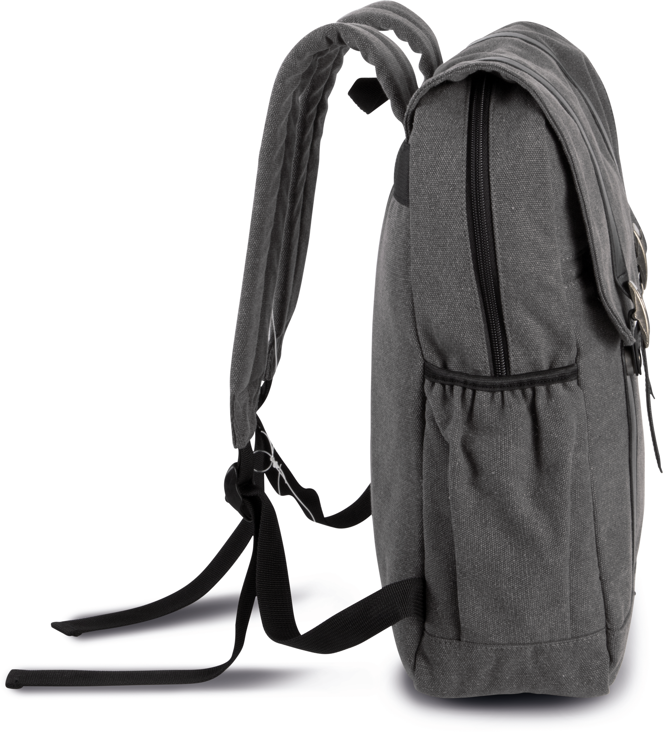 Canvas-Rucksack mit Klappe