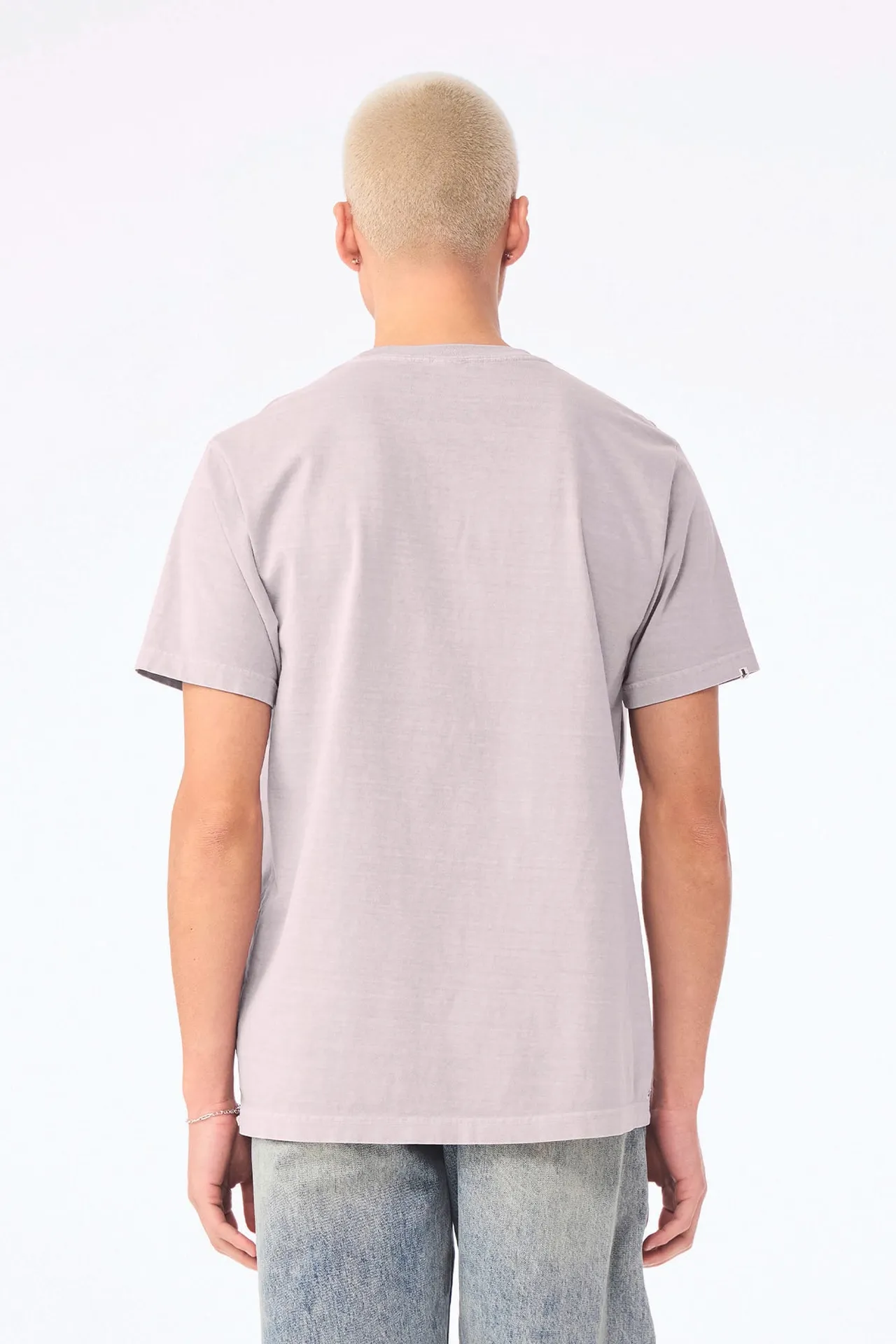 Unisex-T-Shirt aus dickem, verwaschenem Stoff