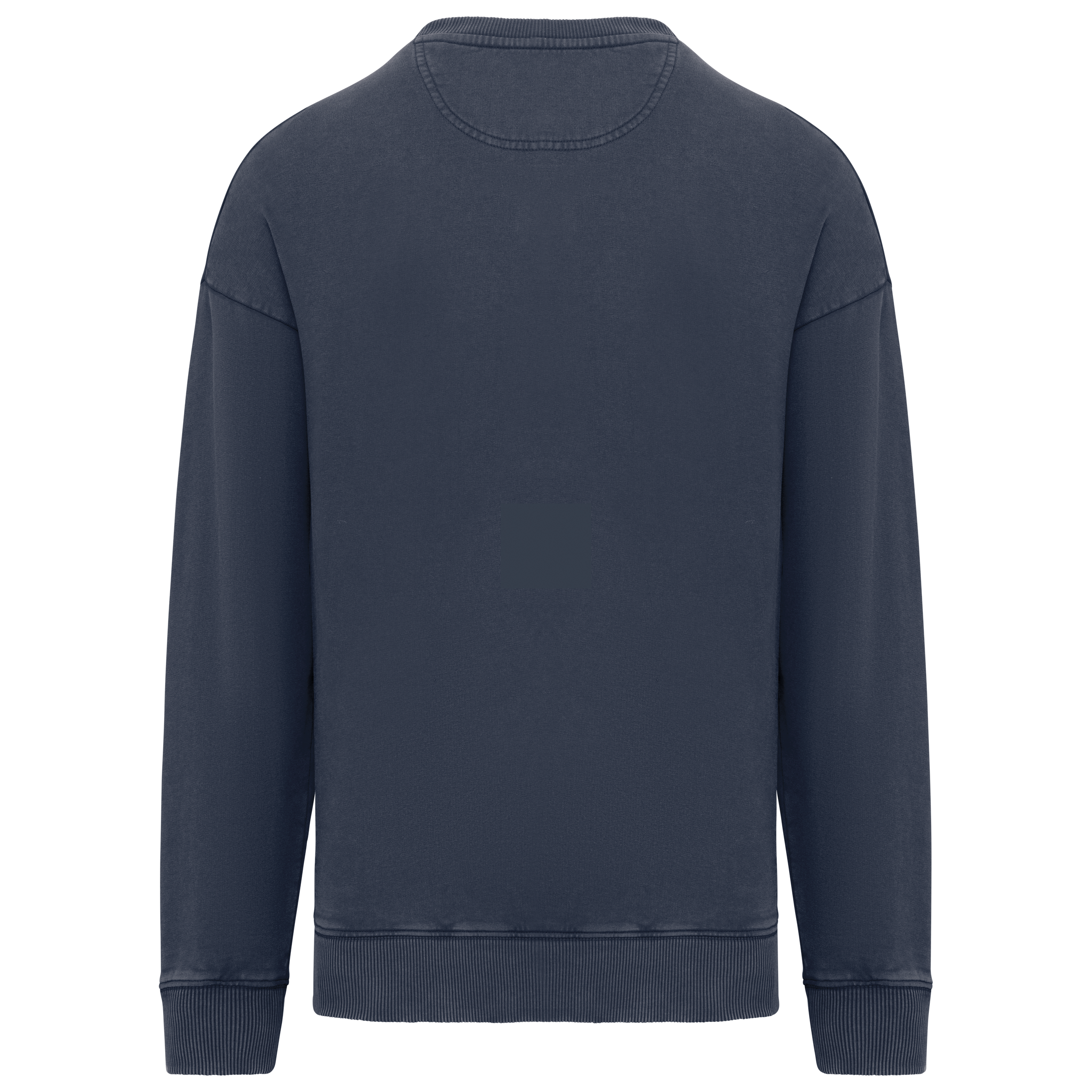 Ausgewaschenes umweltfreundliches Oversize Unisex-Sweatshirt mit Rundhalsausschnitt Ausgewaschenes umweltfreundliches Oversize Unisex-Sweatshirt mit Rundhalsausschnitt
