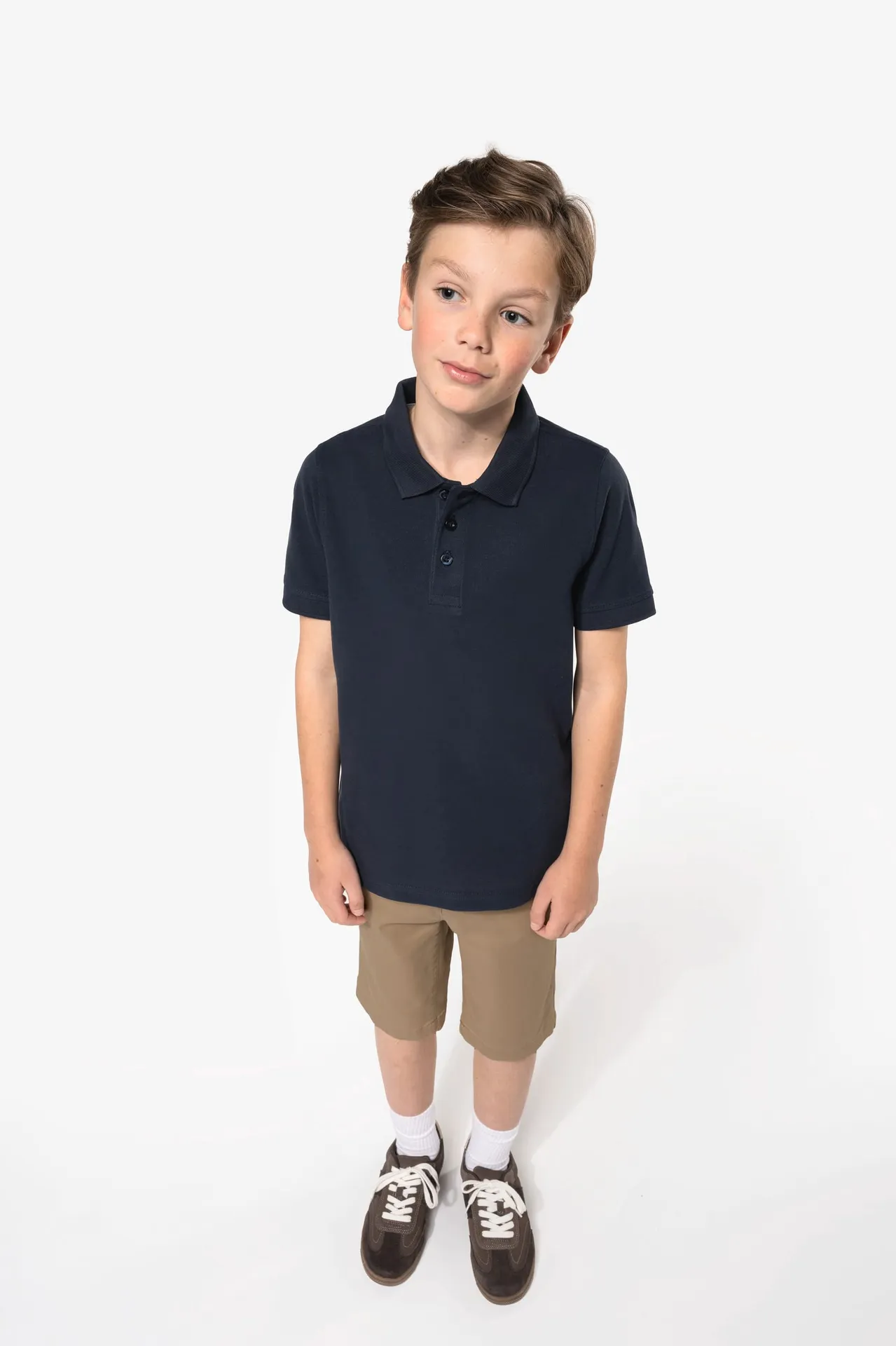 Kinder Kurzarm Poloshirt aus Baumwollpiqué