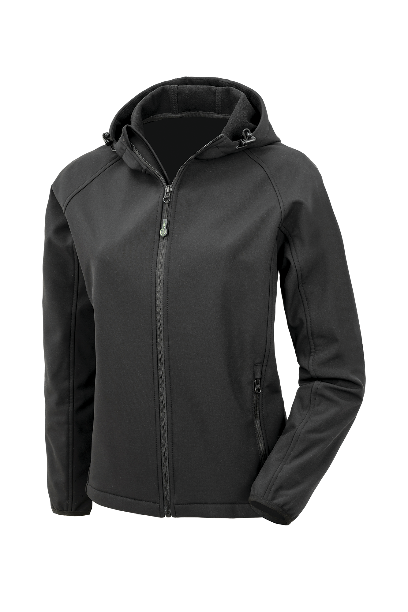 Recycelte 3-Lagen-Softshelljacke für Damen mit Kapuze Recycelte 3-Lagen-Softshelljacke für Damen mit Kapuze
