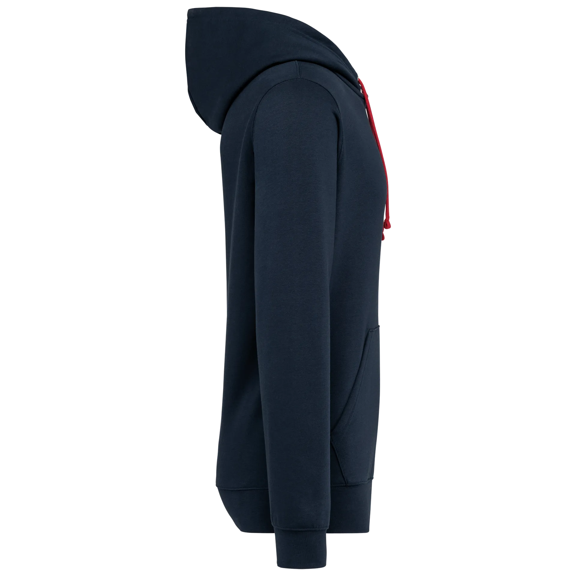 Unisex-Kapuzensweatshirt mit kontrastfarbener Kapuze und Motiven