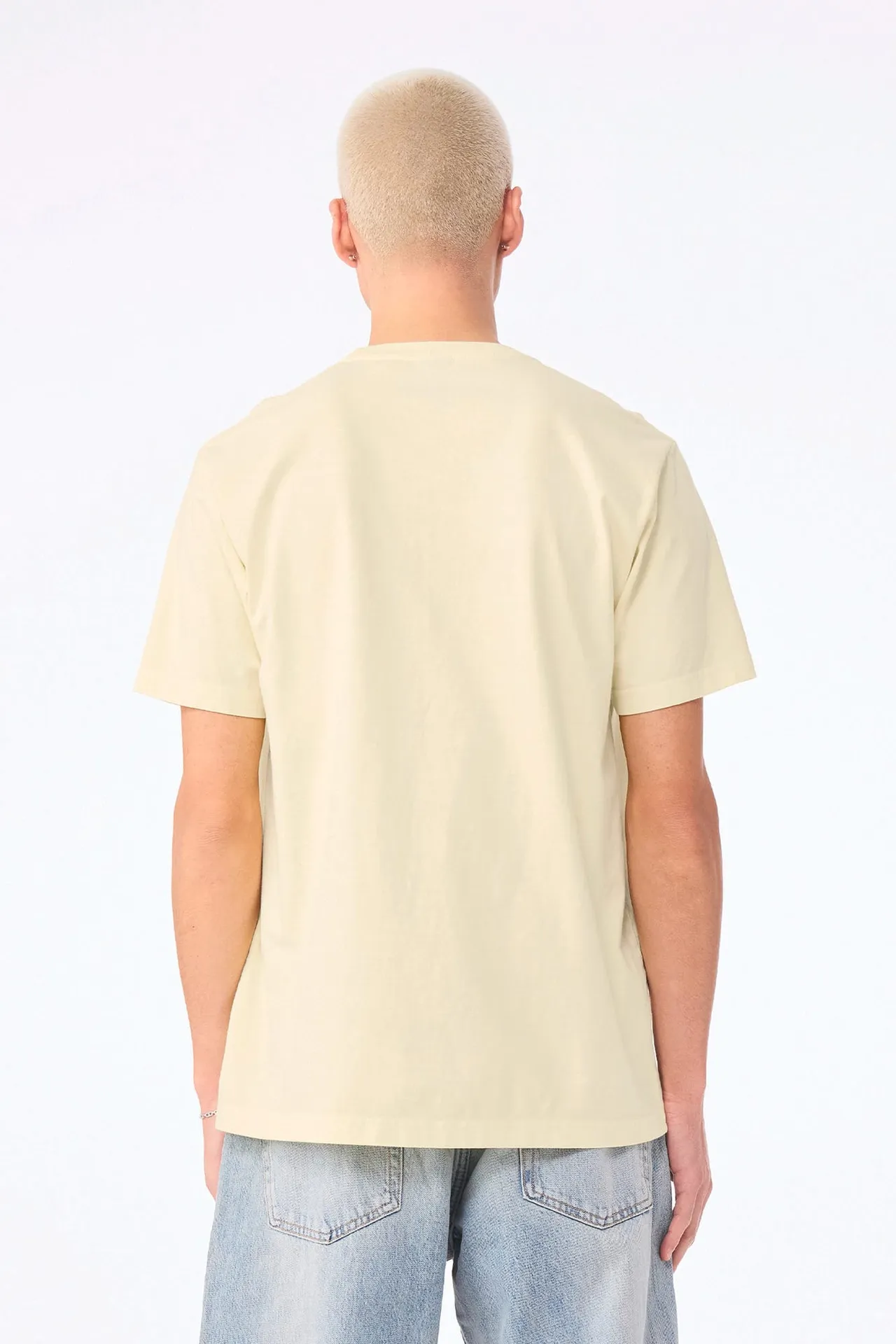 Unisex-T-Shirt aus dickem, verwaschenem Stoff