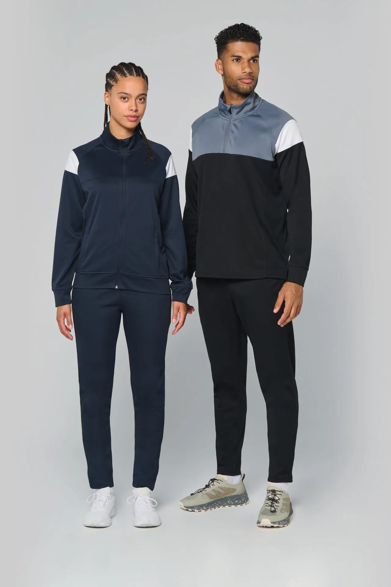 Unisex Trainings-Sweatshirt mit 1/4 Reißverschluss