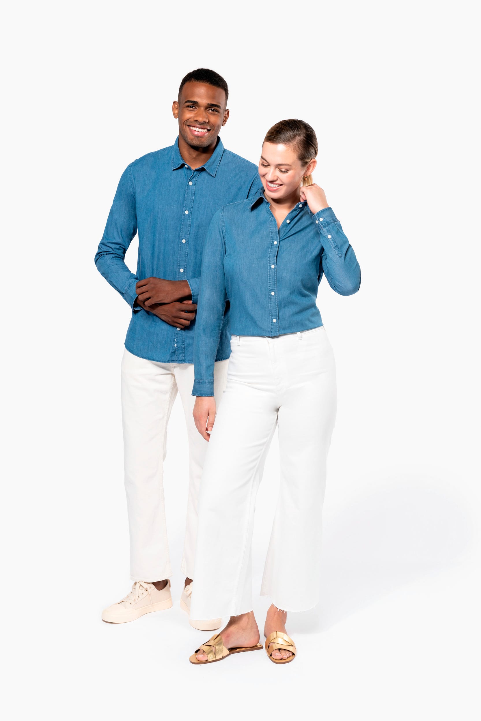 Herren Denimhemd