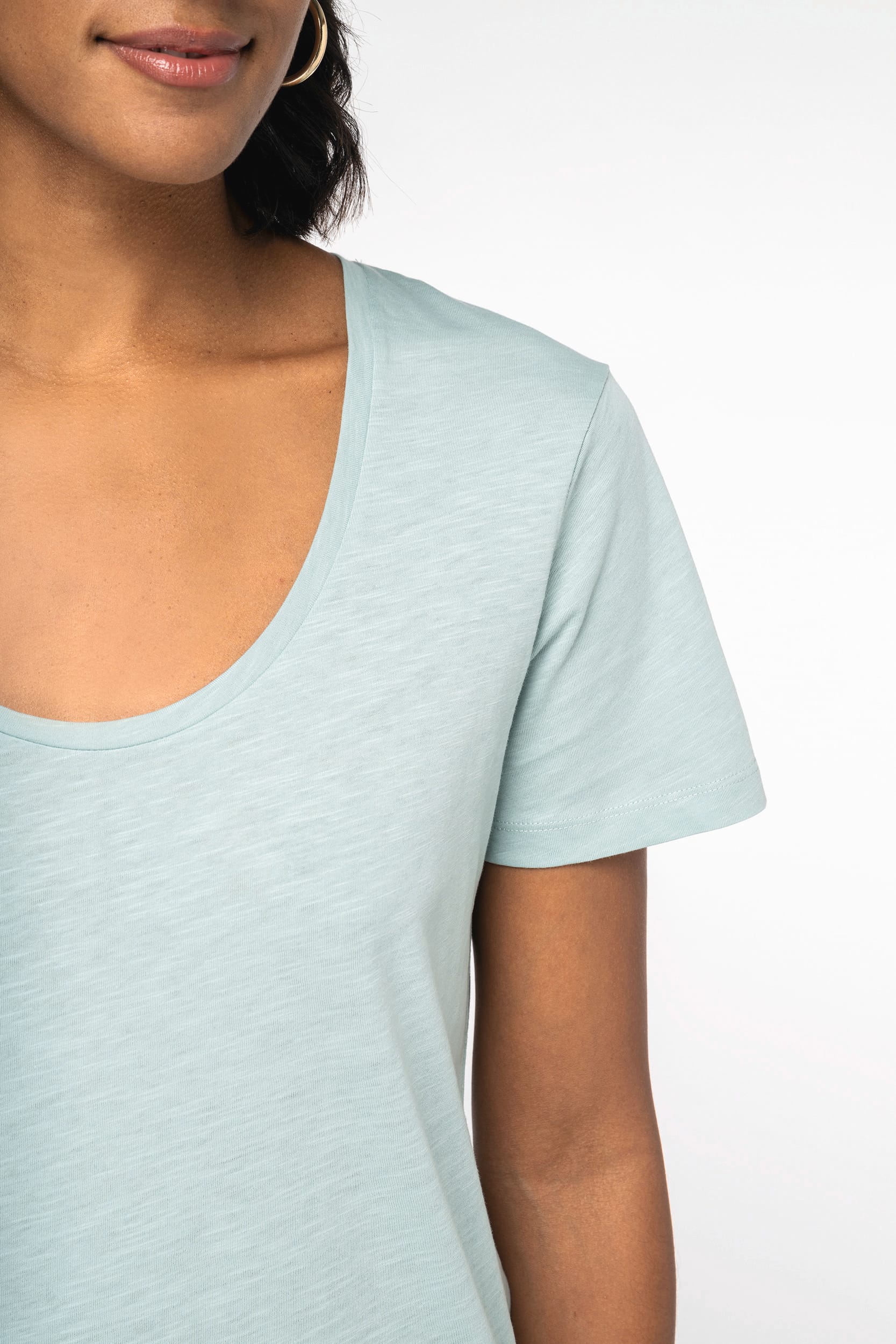 Umweltfreundliches Damen-Slub-T-Shirt Umweltfreundliches Damen-Slub-T-Shirt