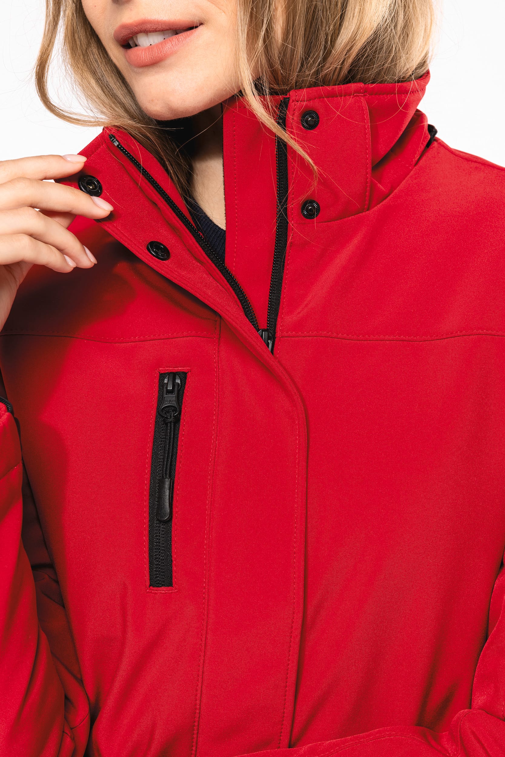Damenparka Softshell wattiert mit Kapuze
