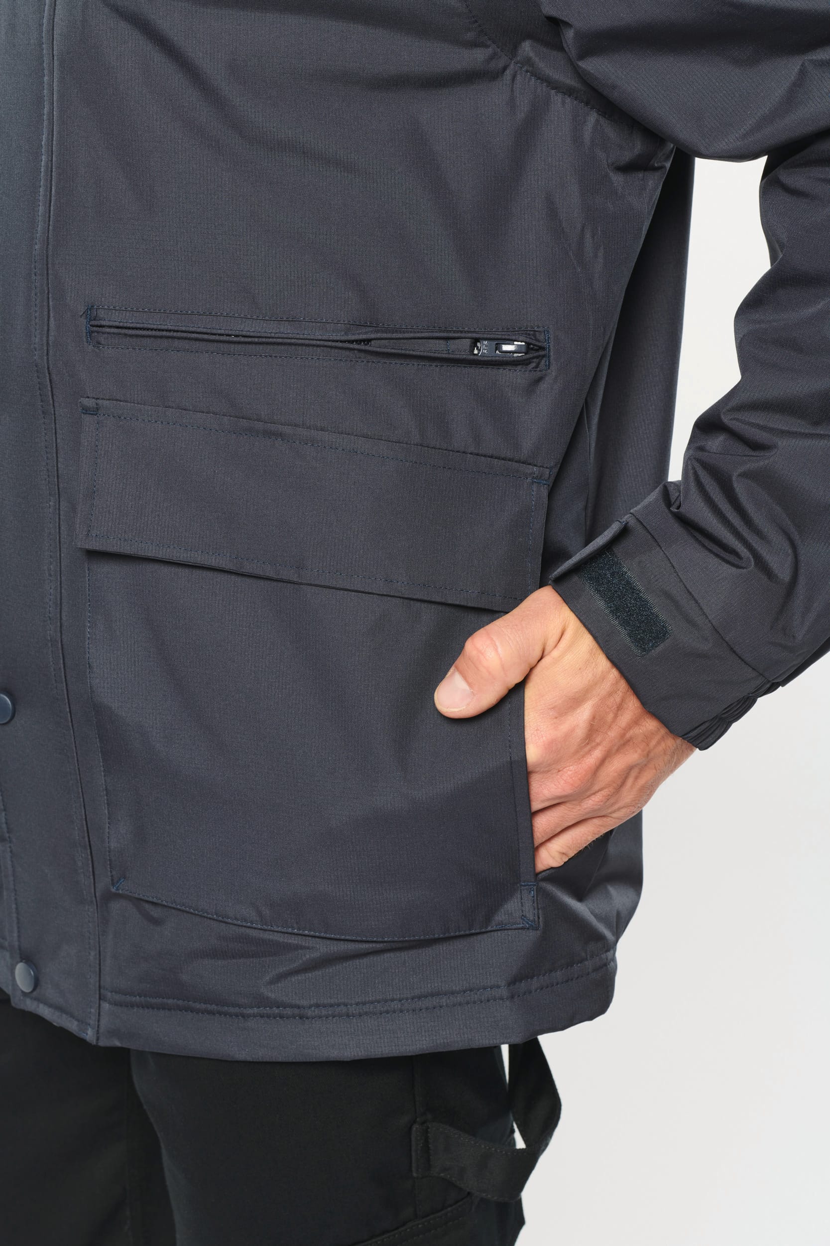 Workwear Parka mit abtrennbaren Ärmeln