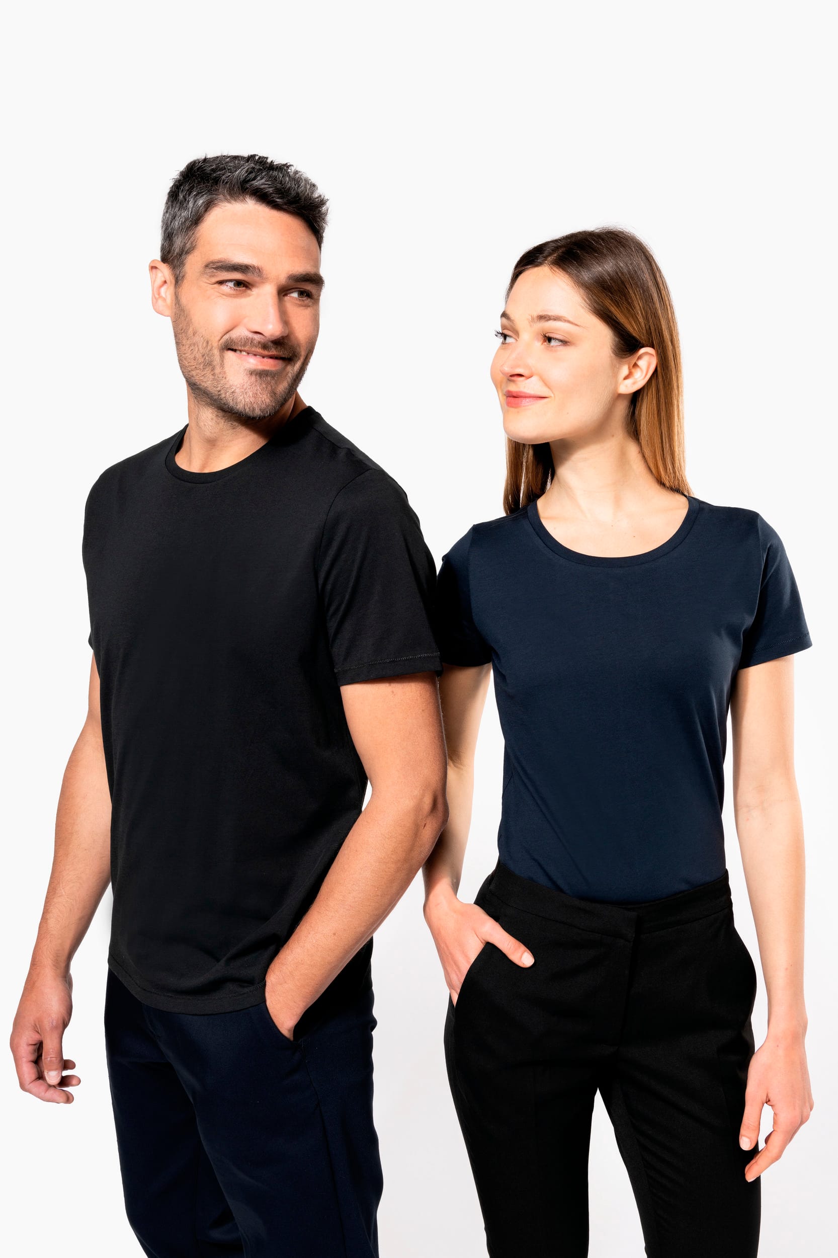 Damen-T-Shirt Supima® mit kurzen Ärmeln und Rundhalsausschnitt