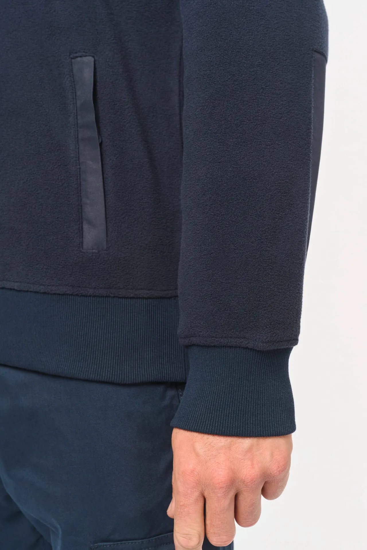Umweltfreundlicher Fleecepullover mit Reißverschlusskragen, Unisex