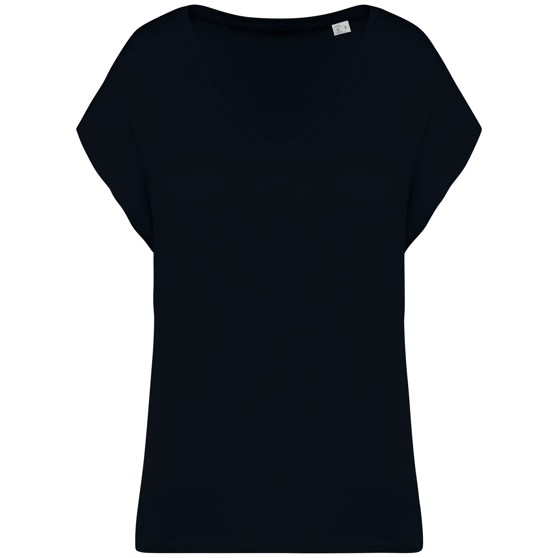 Umweltfreundliches Loose Damen-T-Shirt mit V-Ausschnitt