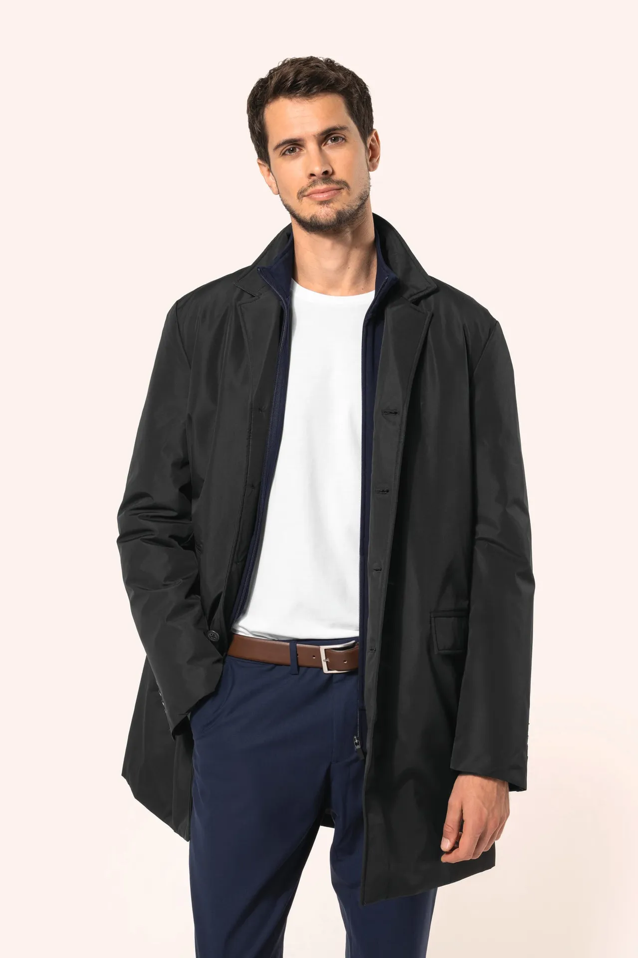 Strukturierter Herren-Trenchcoat
