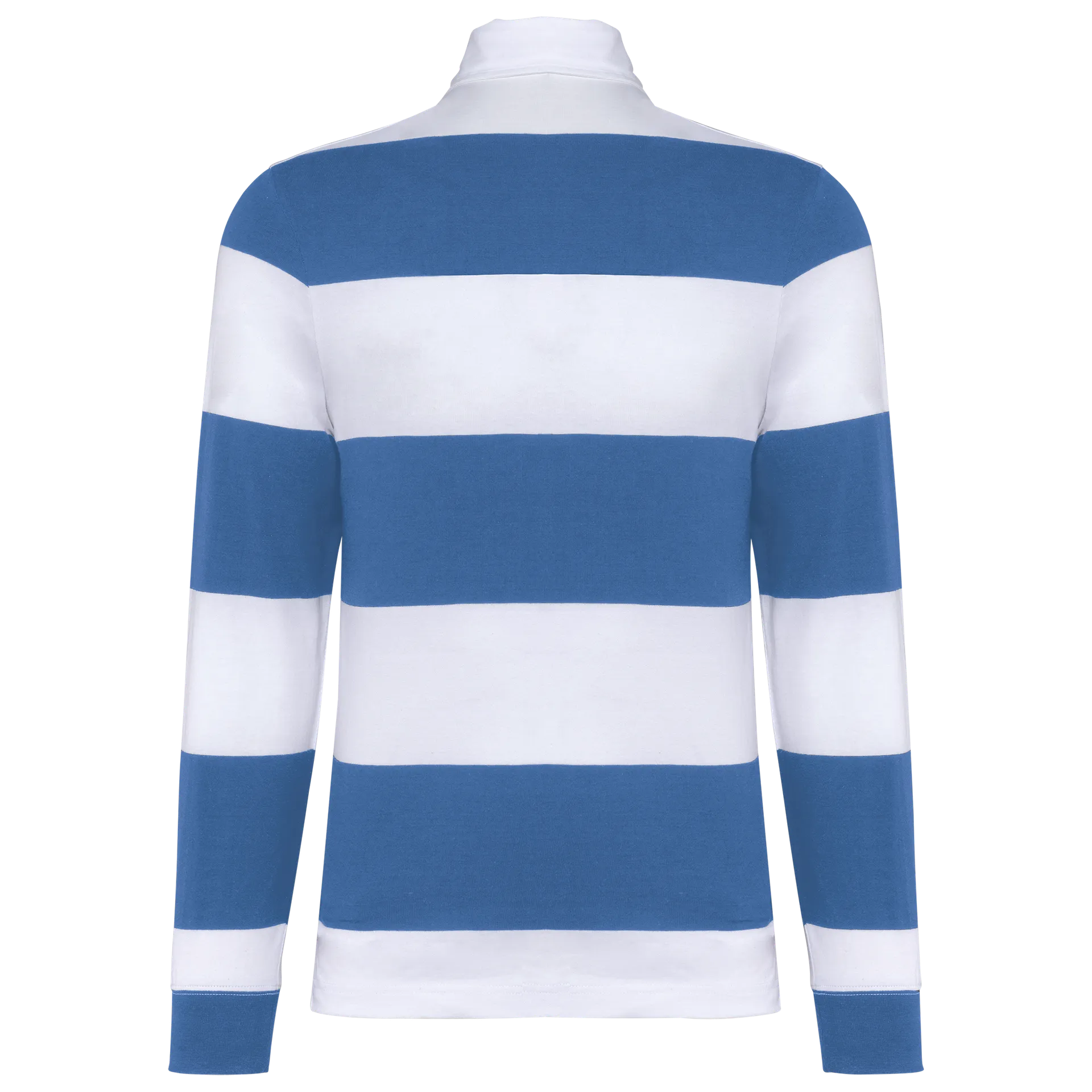 Gestreiftes Polohemd mit langen Ärmeln, Unisex