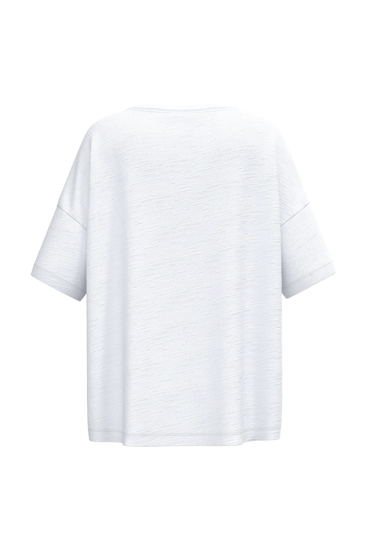 Umweltfreundliches Damen-Slub-Oversize-T-Shirt mit überschnittenen Schultern