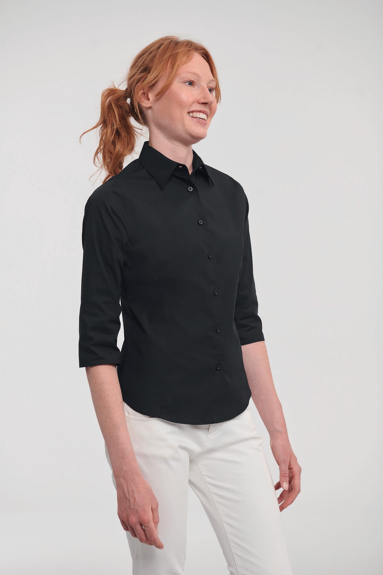 Ladies' 3/4 Sleeve Easy Care Fitted Shirt