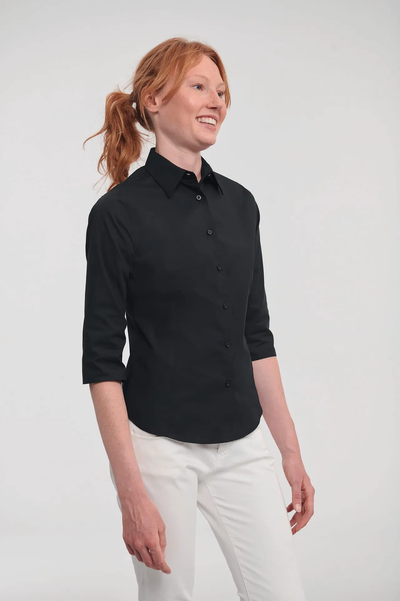 Ladies' 3/4 Sleeve Easy Care Fitted Shirt