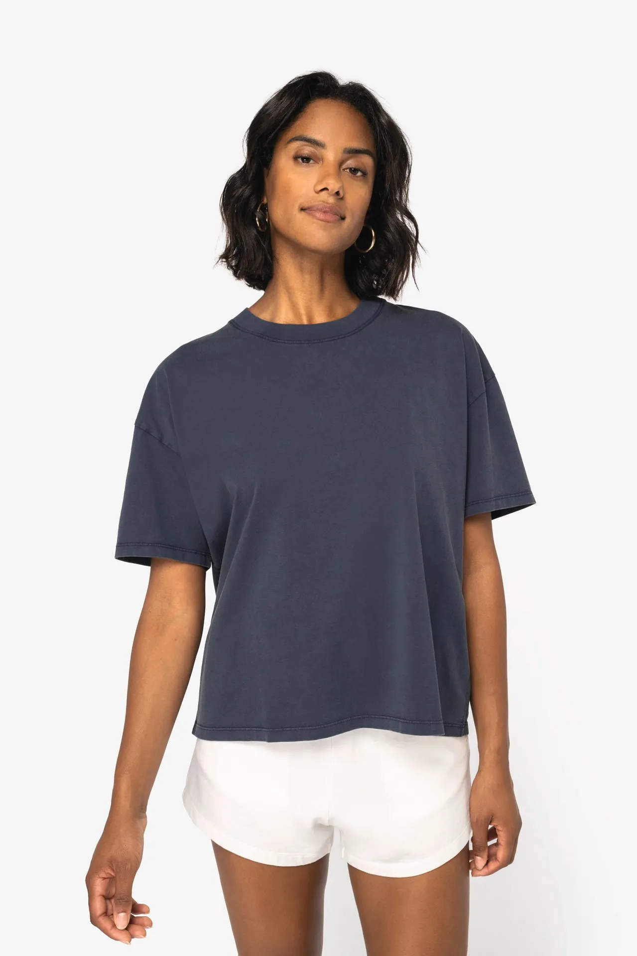 Ausgewaschenes umweltfreundliches Oversize-T-Shirt für Damen