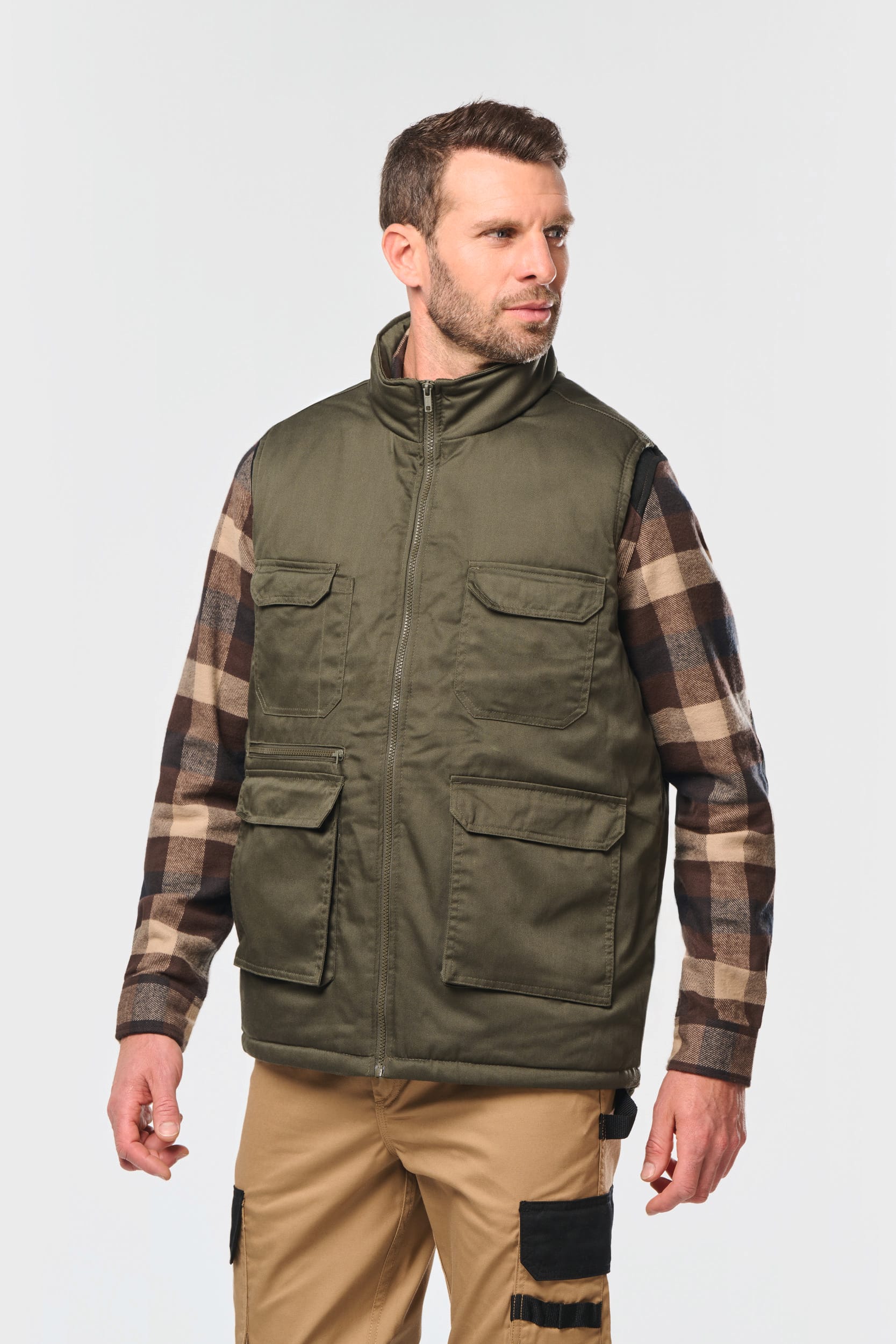 Gefütterte Unisex-Weste aus  Baumwollpolyester