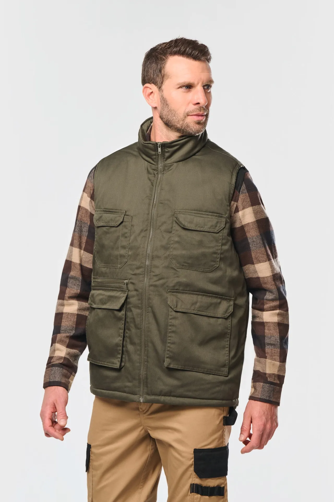 Gefütterte Unisex-Weste aus  Baumwollpolyester