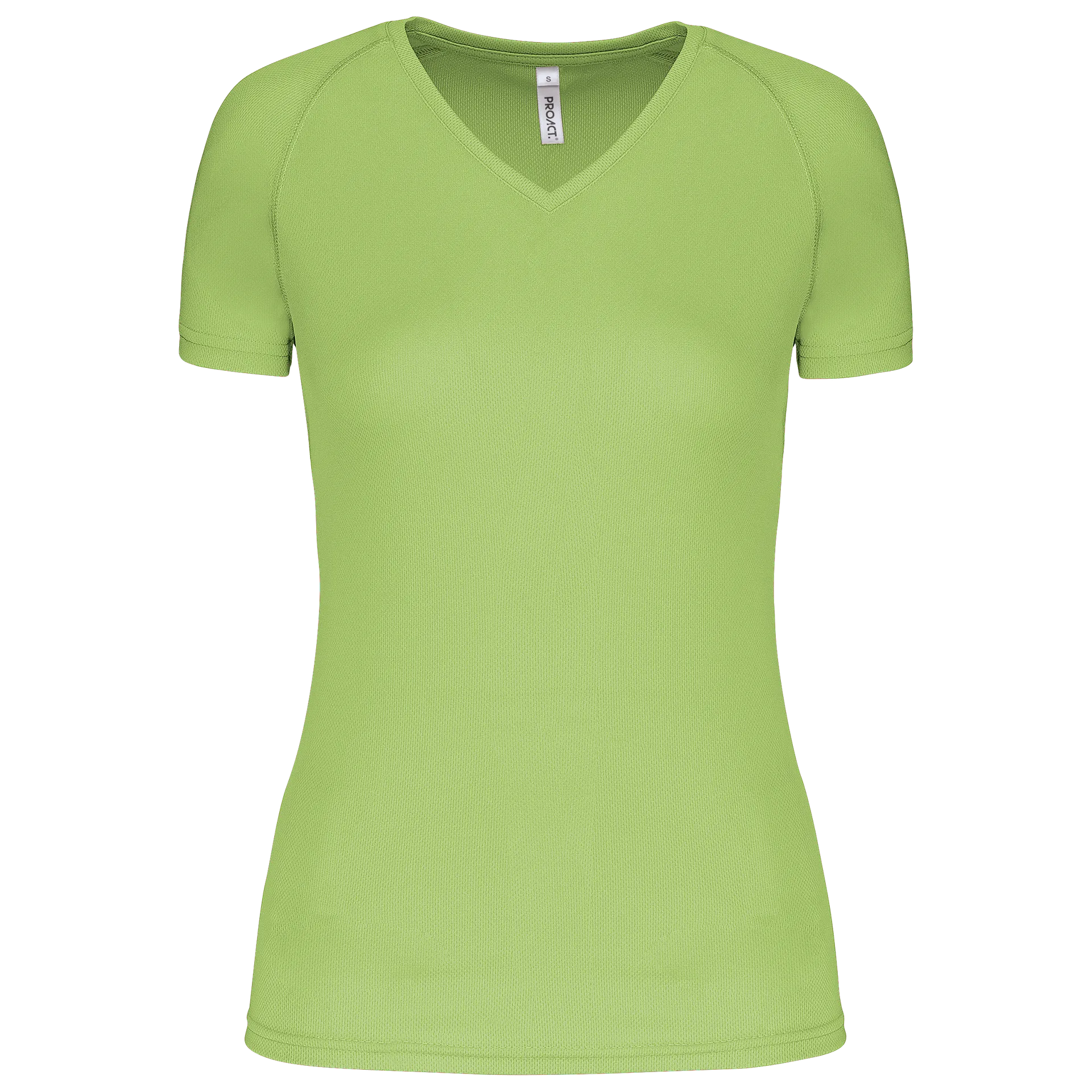 Damen Kurzarm-Sportshirt mit V-Ausschnitt