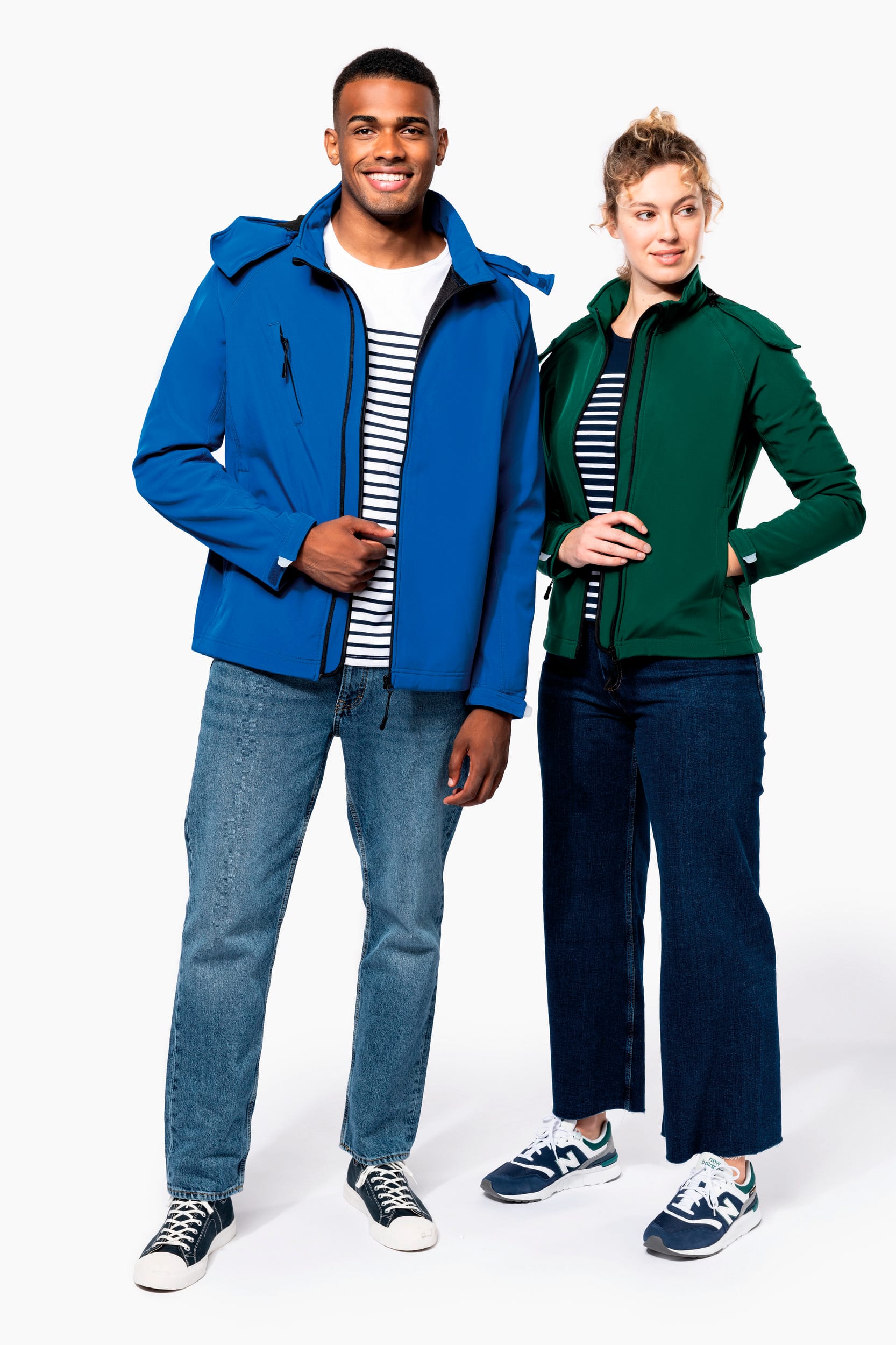 Herren Softshell-Jacke mit Abnehmbare Kapuze
