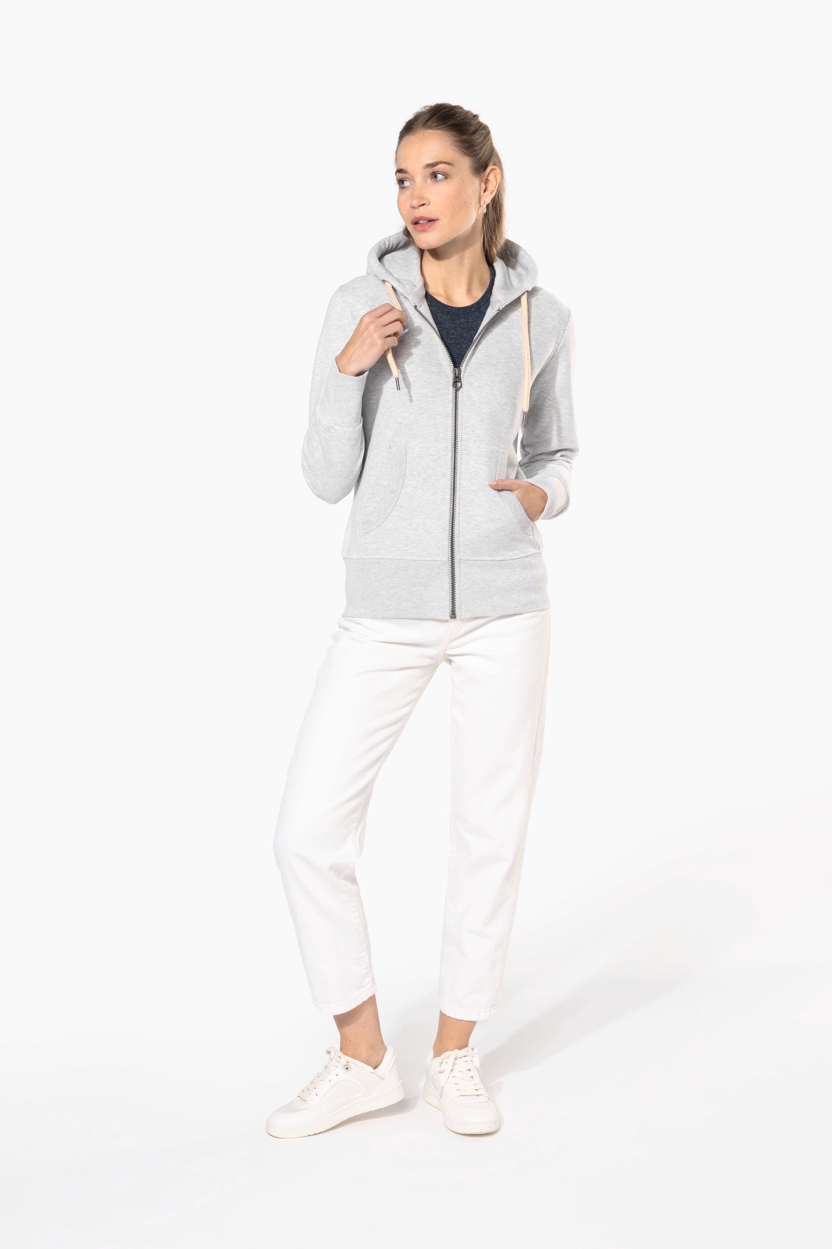 Damen Kapuzensweatshirt mit Reißverschluss