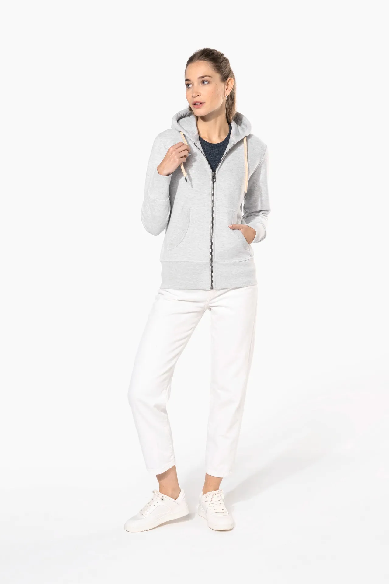 Damen Kapuzensweatshirt mit Reißverschluss