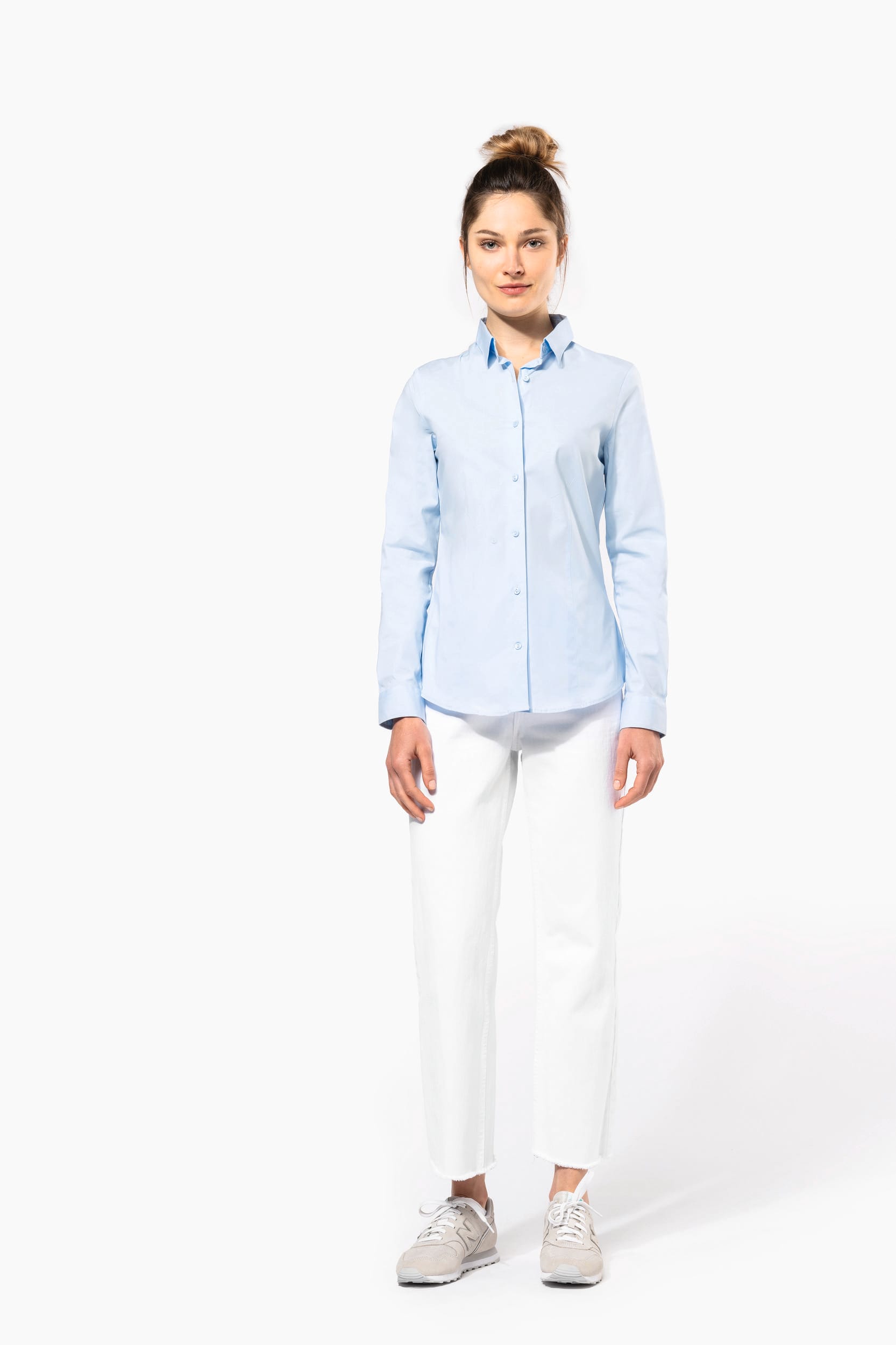 Damen Stretchbluse Langarm