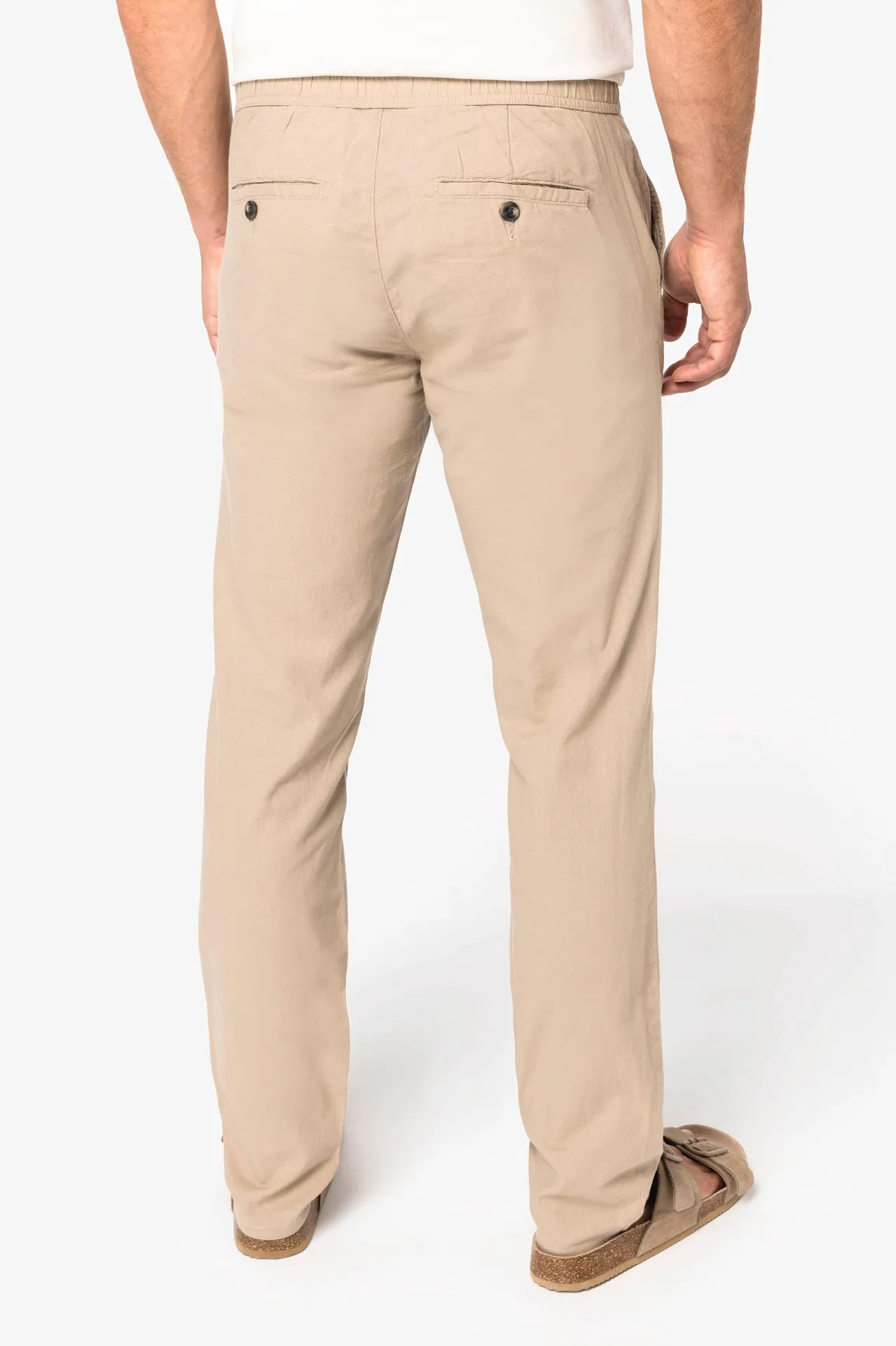 Umweltfreundliche Herrenhose aus Bio-Leinen und Bio-Baumwolle