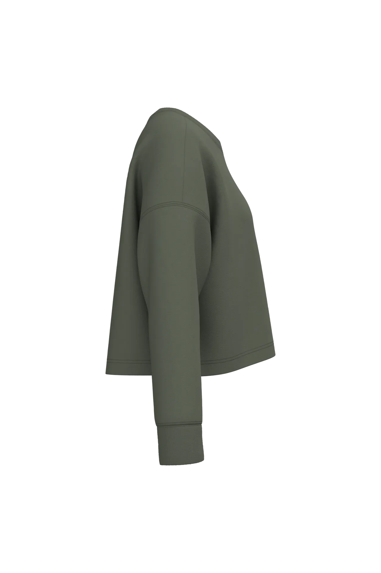 Damen Cropped-Sweatshirt mit Rundhalsausschnitt