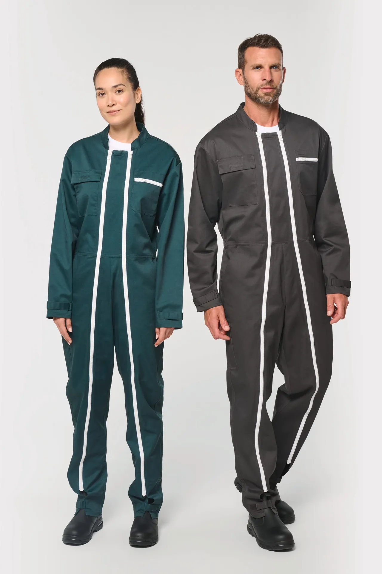 Unisex-Overall mit doppeltem Reißverschluss