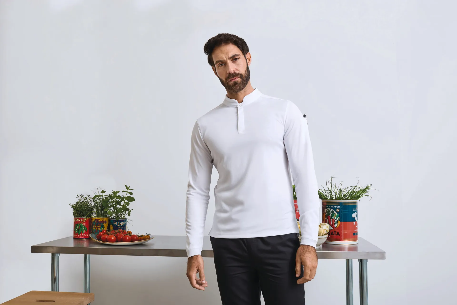 Koch-Poloshirt Coolchecker Essential mit langen Ärmeln