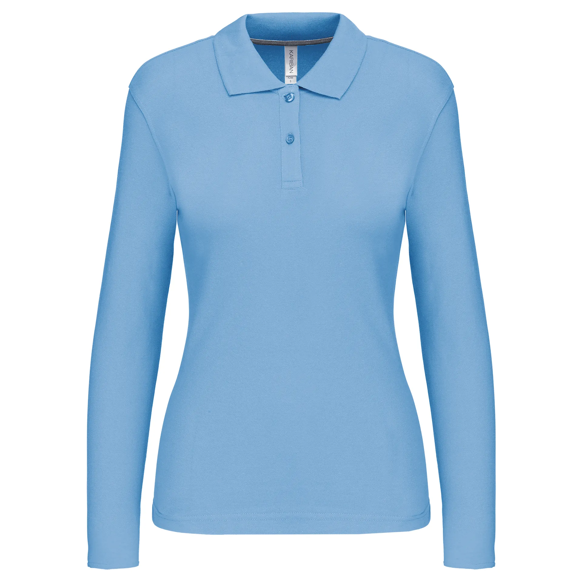 Damen Piqué Poloshirt Langarm