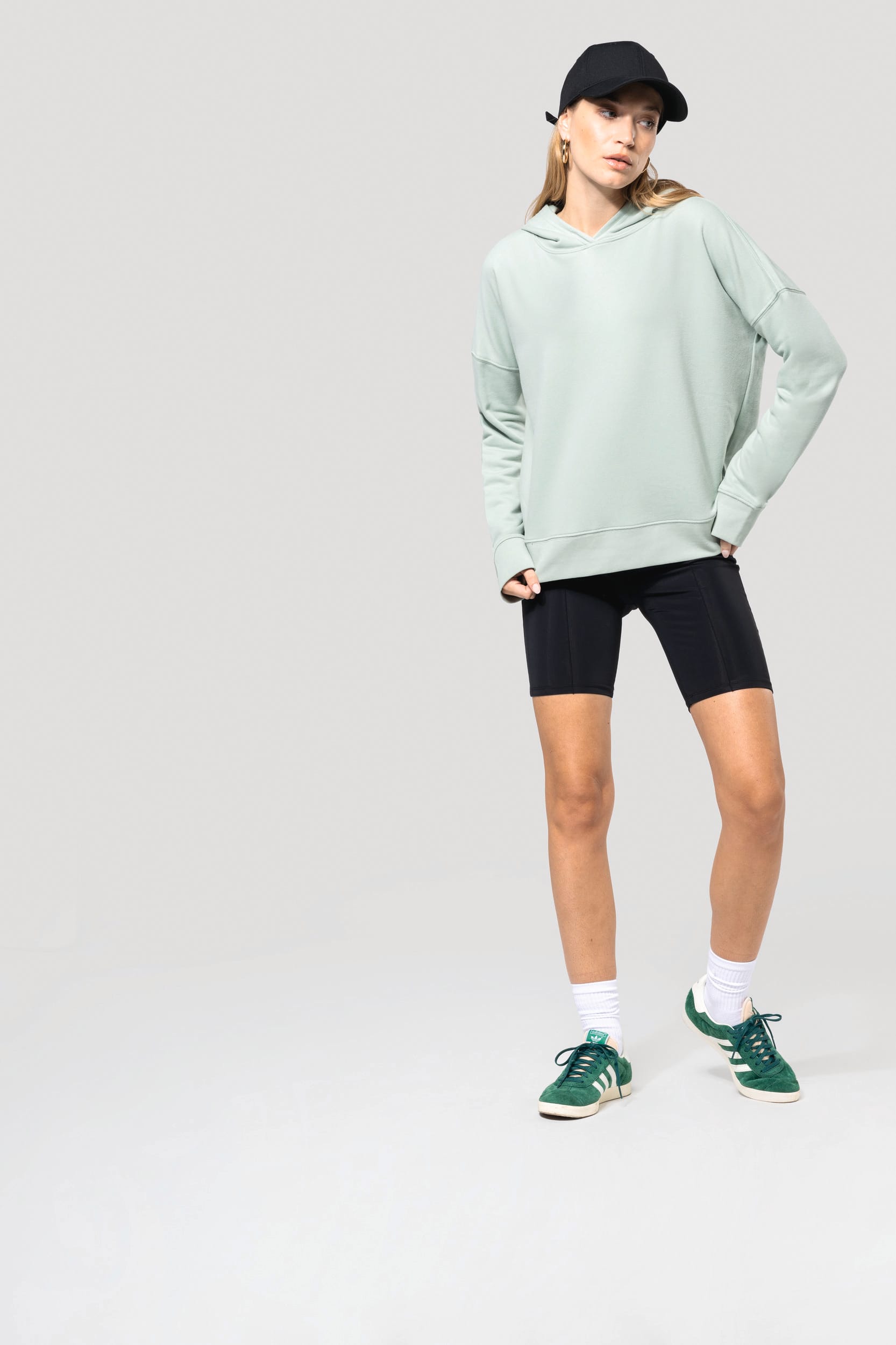 Bio-Damen-Sweatshirt Lounge mit Kapuze