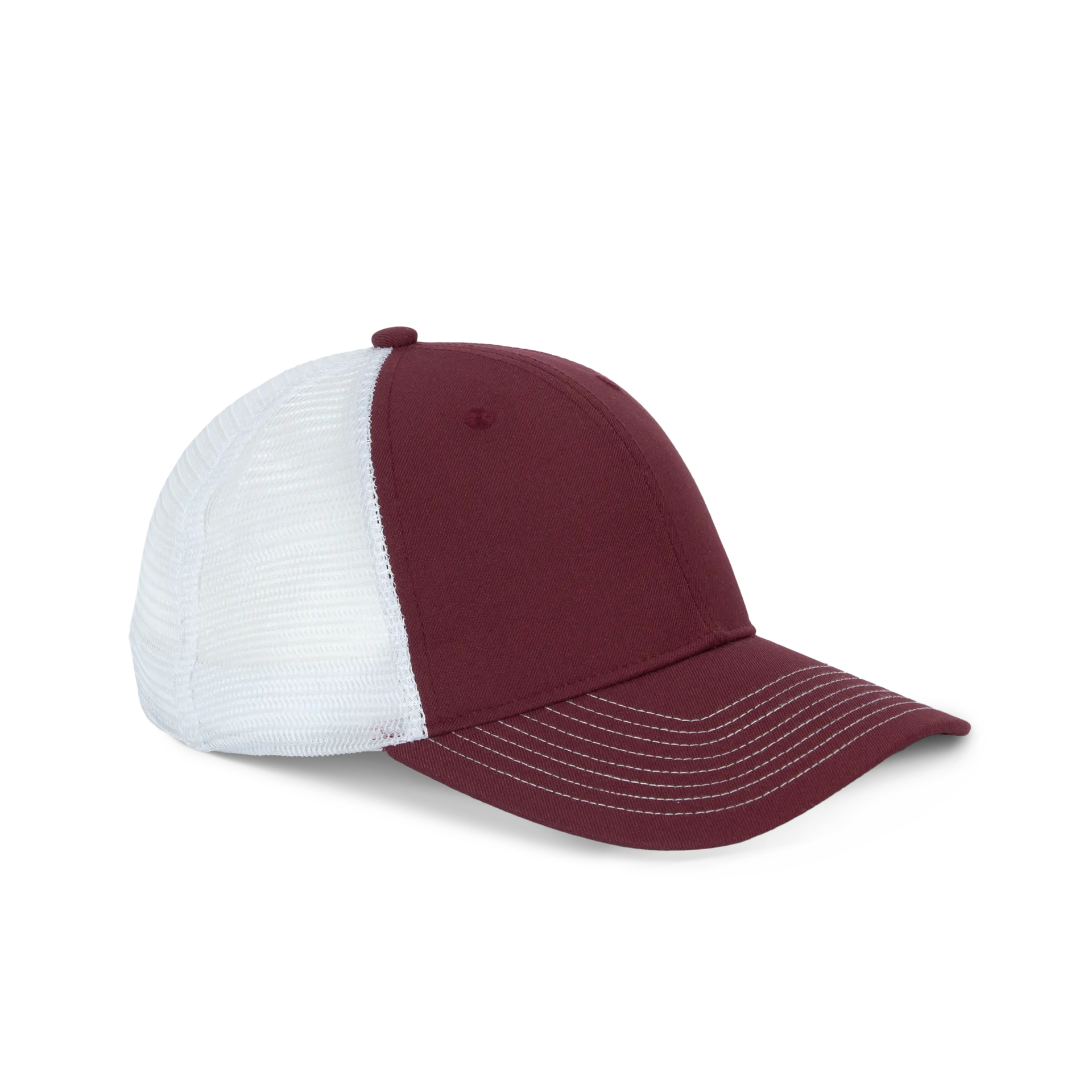 6 Panel Trucker mit kontrastfarbenen Nähten