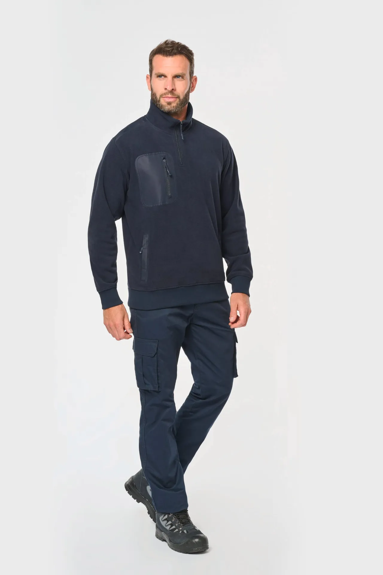 Umweltfreundlicher Fleecepullover mit Reißverschlusskragen, Unisex