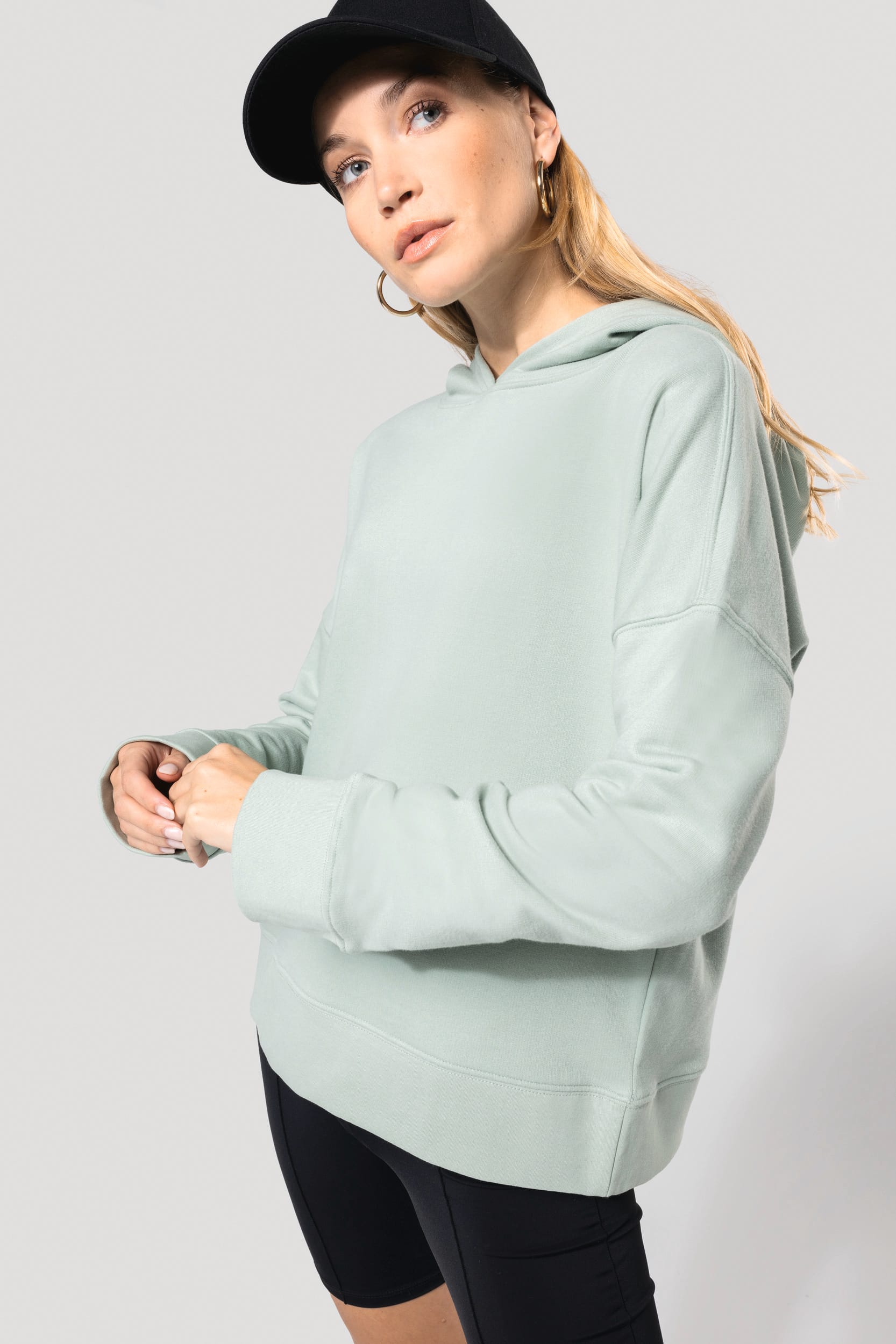 Bio-Damen-Sweatshirt Lounge mit Kapuze
