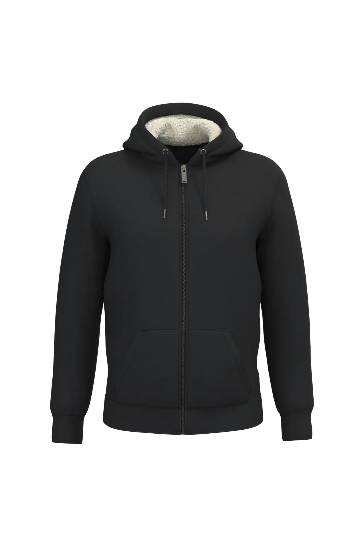 Umweltfreundliches Unisex-Sweatshirt mit Reißverschluss und Sherpa-Futter