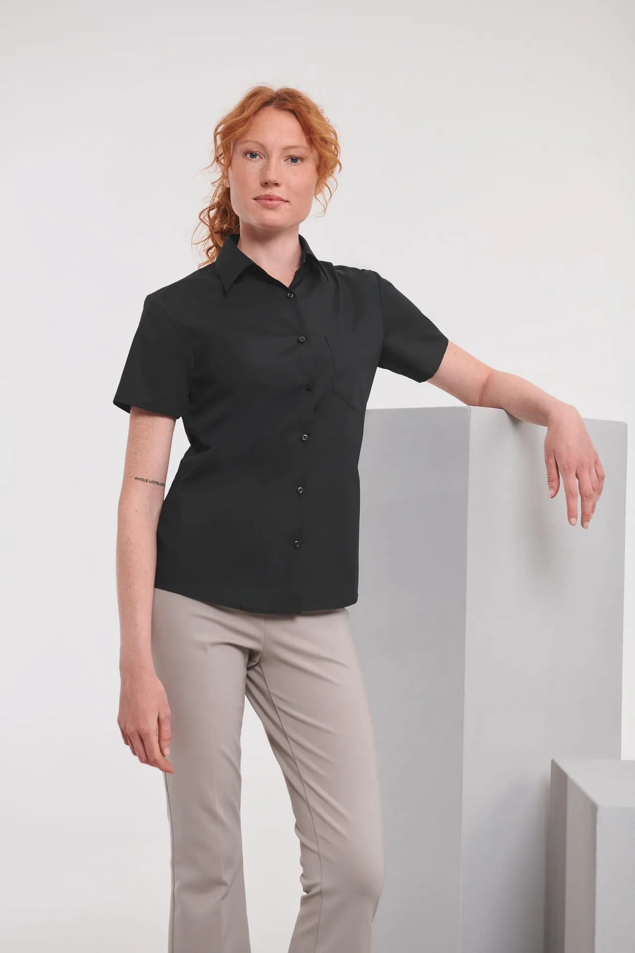 Ladies' Ss Polycotton Popelinehemd