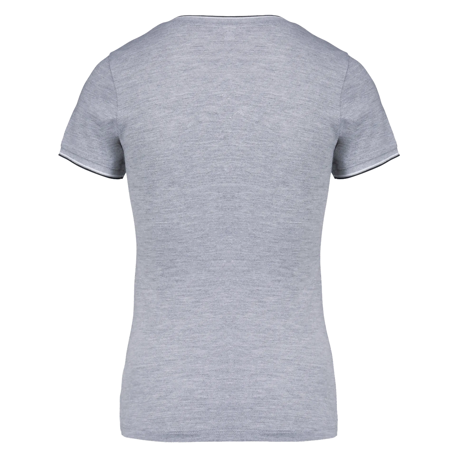 Damen T-Shirt aus Piqué-Trikot mit V-Ausschnitt