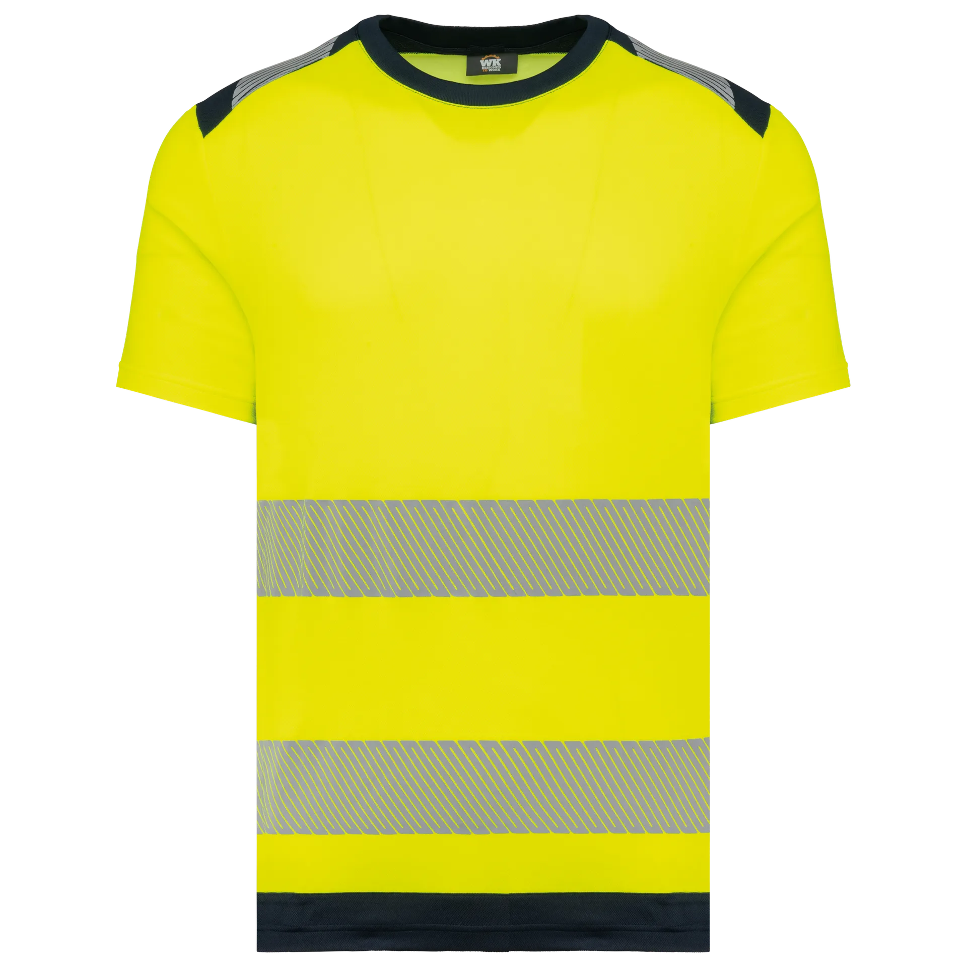 Recyceltes Sicherheits-T-Shirt mit Rundhalsausschnitt und kurzen Ärmeln