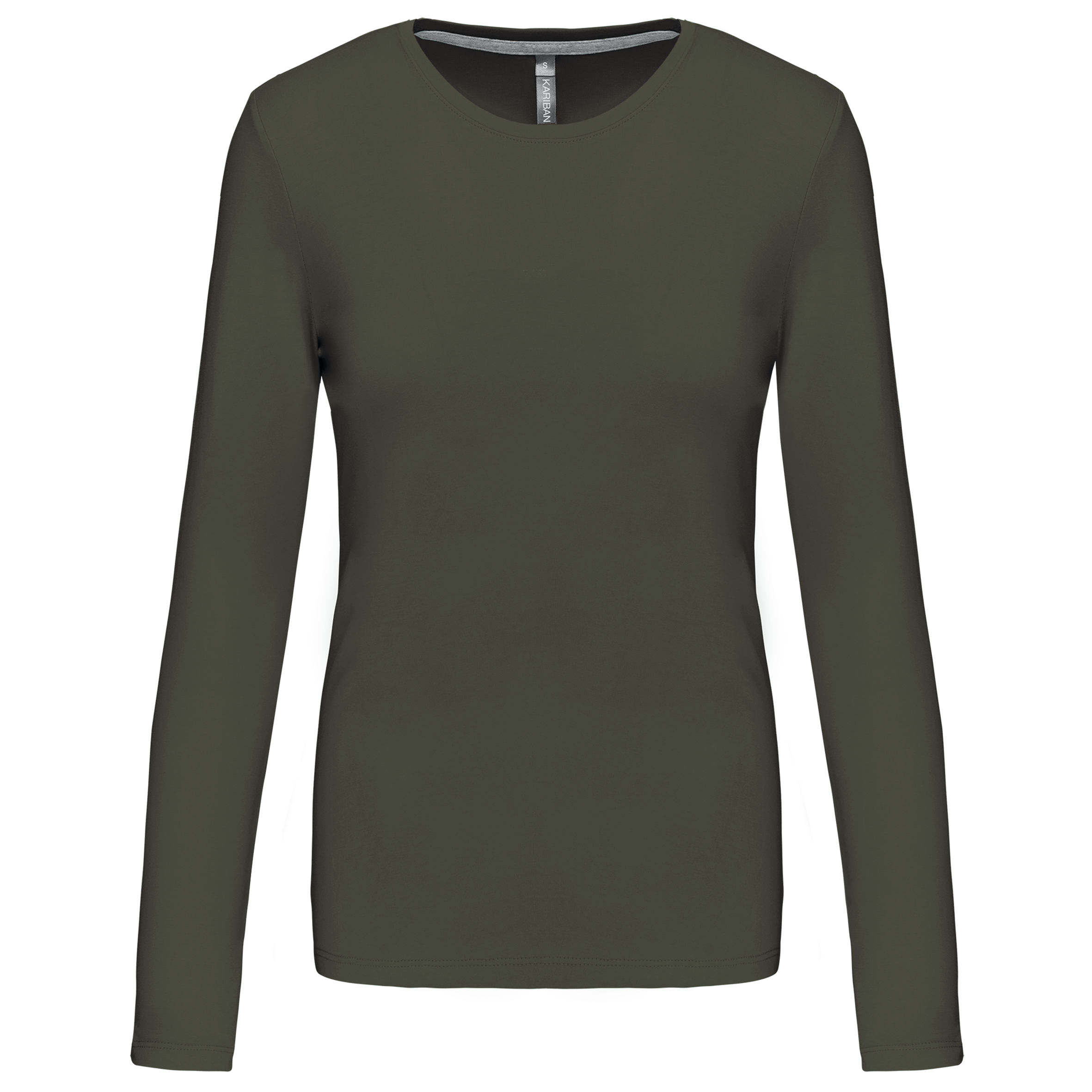 Ladies' long-sleeved crew neck T-shirt