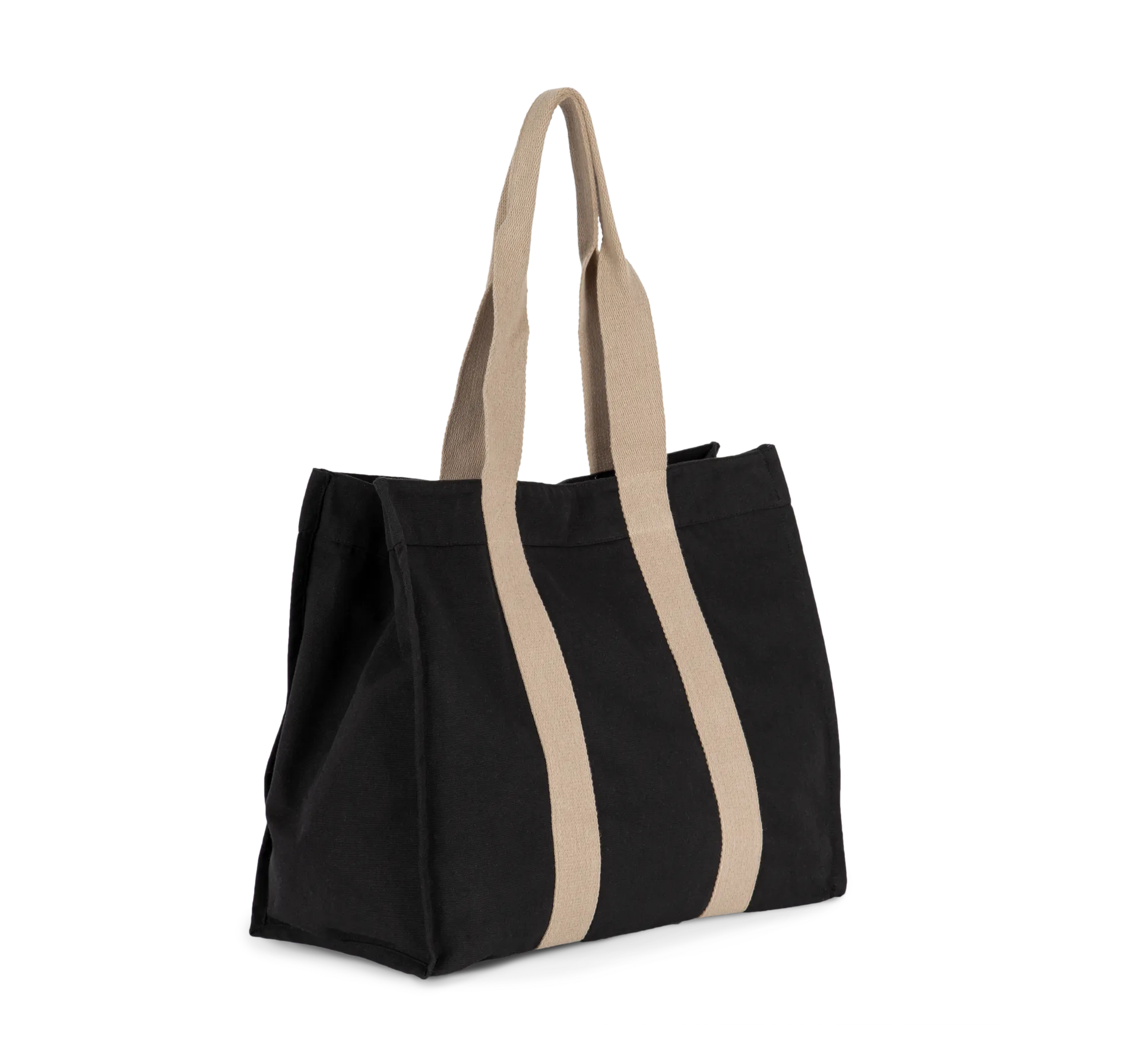 Große recycelte Shoppingtasche mit Seitenfalte