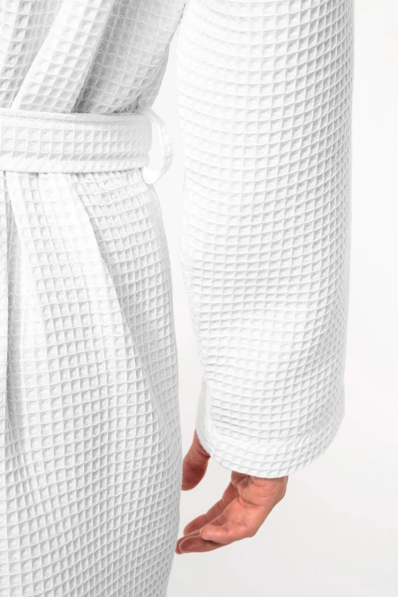 Walkfrottier-Bademantel Waffelpiqué