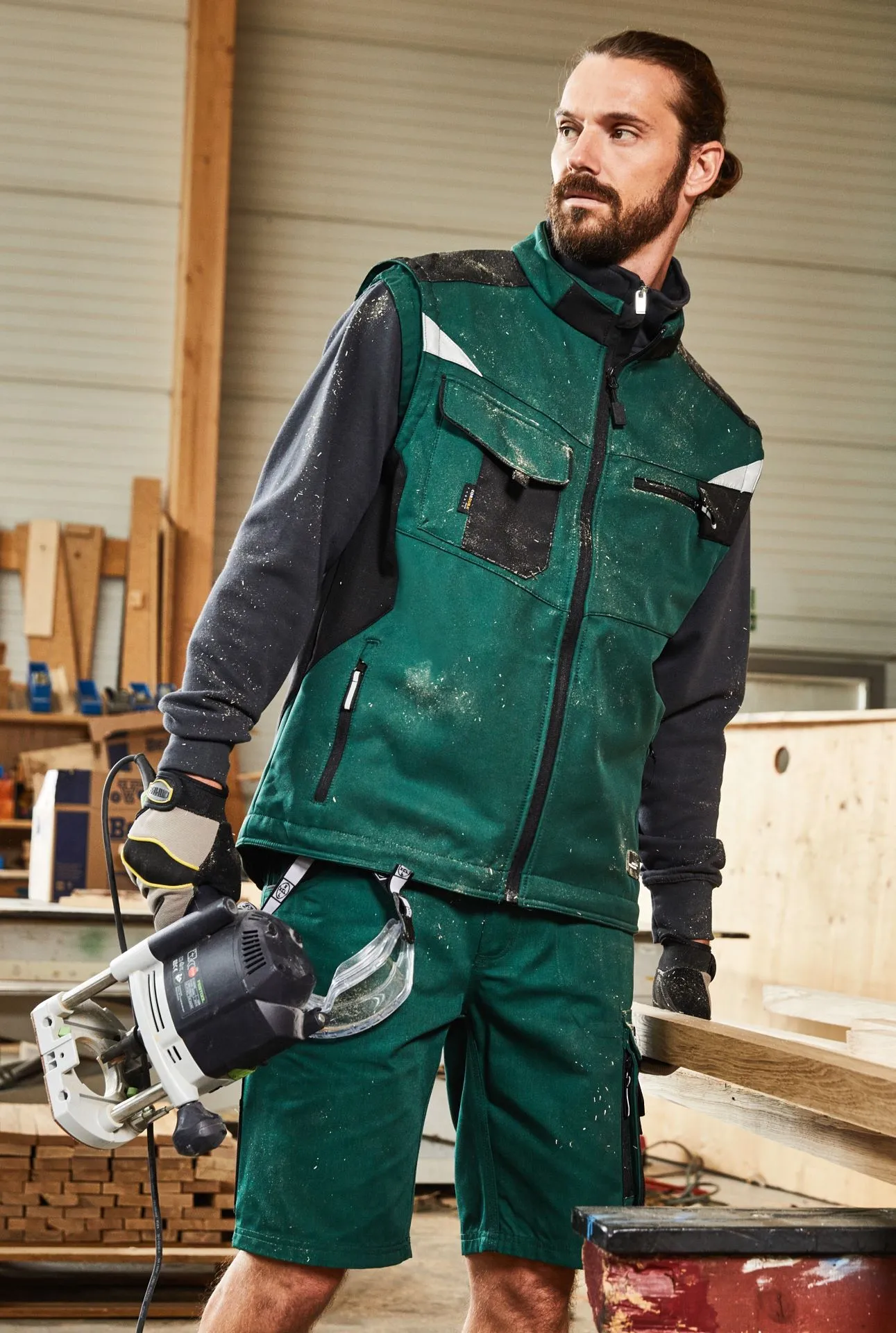 James & Nicholson JN835 – Robuste Kurze Arbeitshose mit CORDURA®